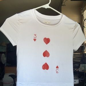 3 of hearts❤️ crop shirt